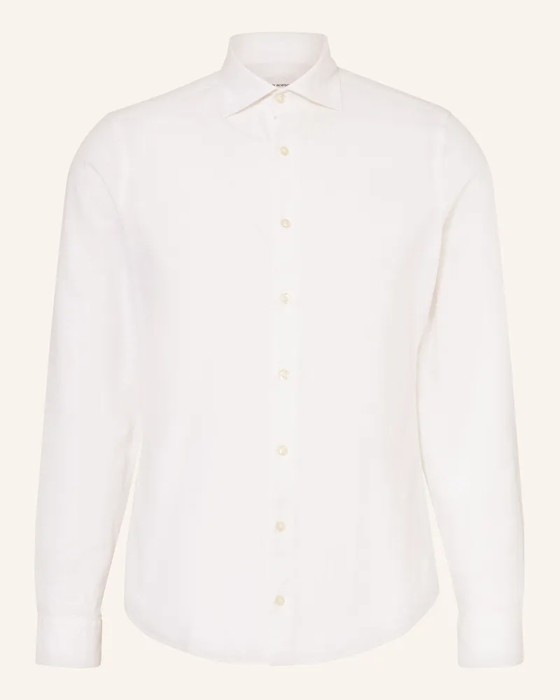 Roy Robson Hemd Slim Fit mit Leinen Weiss