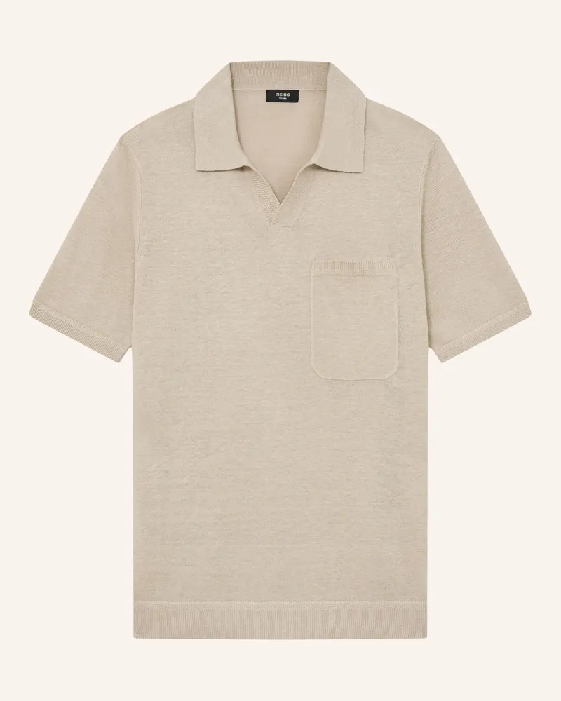 Reiss Strick-Poloshirt Fairmont beige Beige