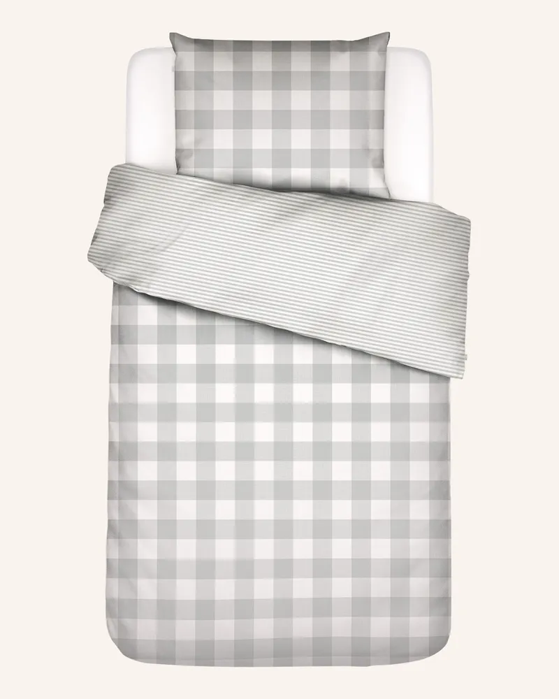 Essenza Bettwäsche Chess Zum Wenden grau Hellgrau