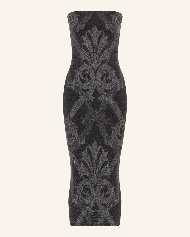 Wolford Etuikleid Metallic Jacquard Mit Glitzergarn silber Schwarz