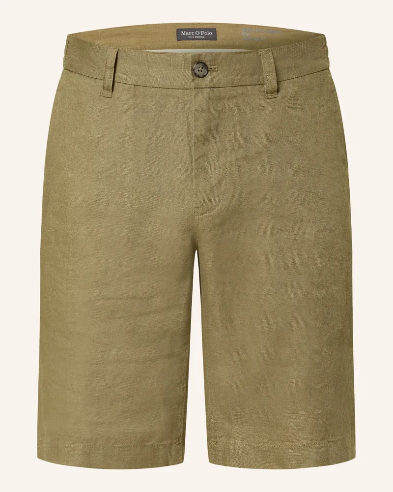 Marc O'Polo Leinenshorts Reso Jogger Regular Fit gruen Oliv