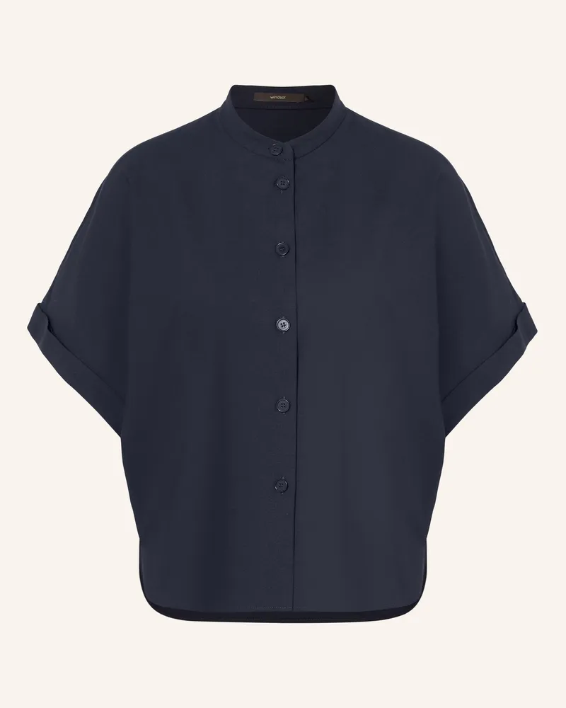 windsor. Bluse blau Dunkelblau