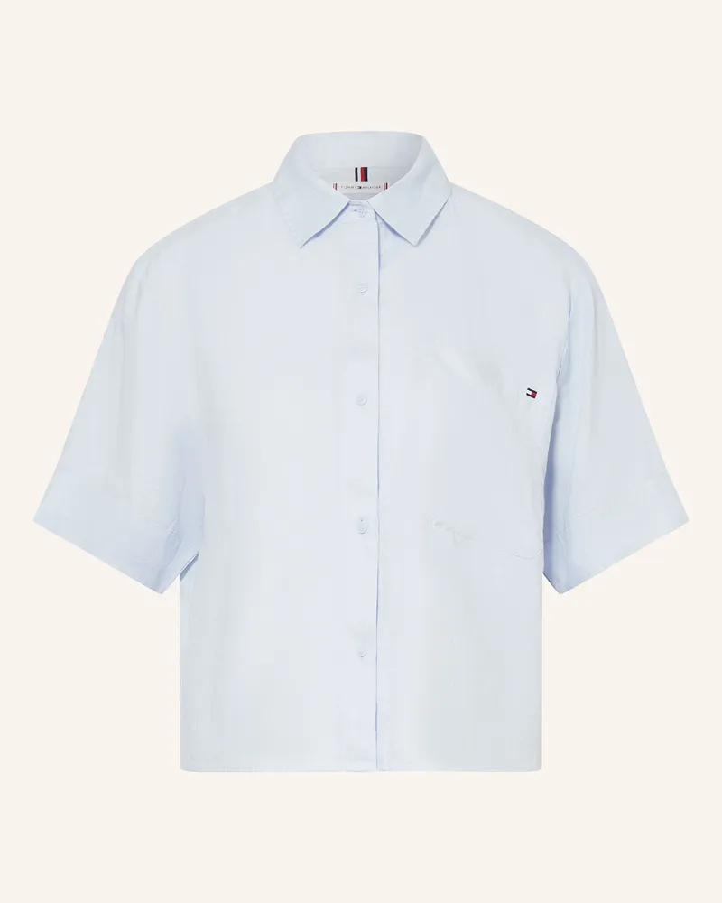 Tommy Hilfiger Hemdbluse aus Leinen Hellblau