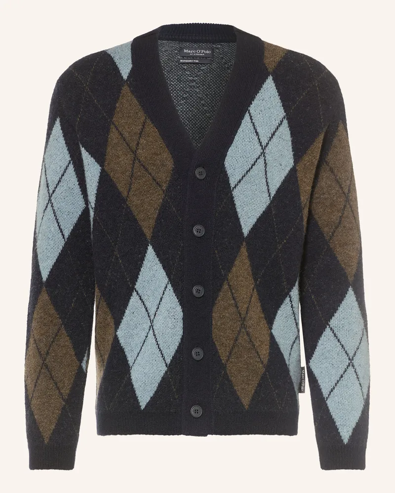 Marc O'Polo Strickjacke blau Dunkelblau