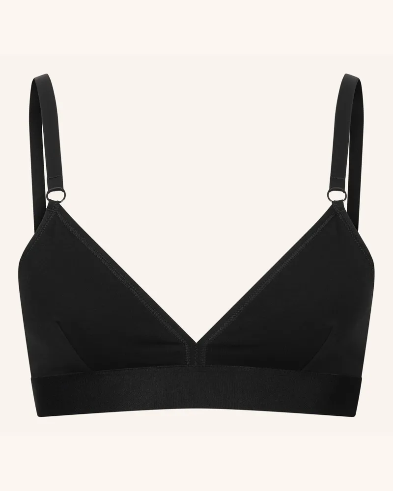 Ehrlich Textil Bustier CASUAL COTTON TRAINGEL BRALETTE Schwarz