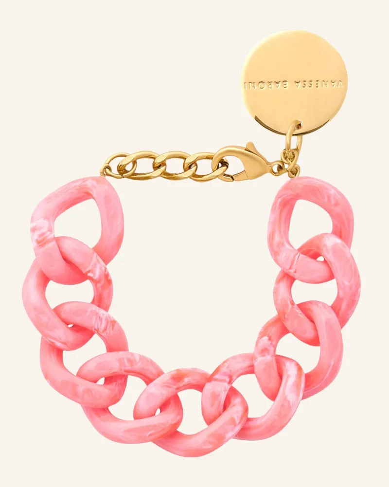 Vanessa Baroni Armband MINI FLAT CHAIN BRACELET STRAWBERRY ICECREAM by GLAMBOU Pink