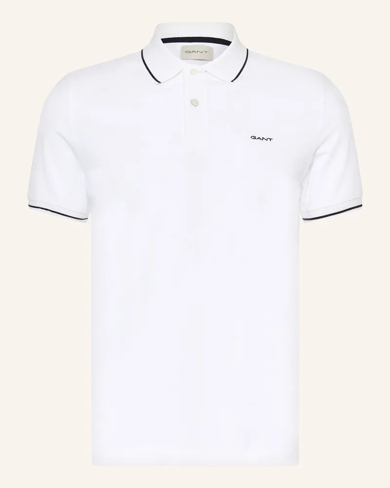 Gant Piqué-Poloshirt Weiss