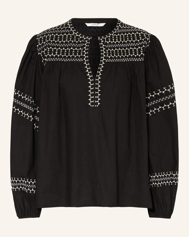 SUMMUM Blusenshirt Schwarz