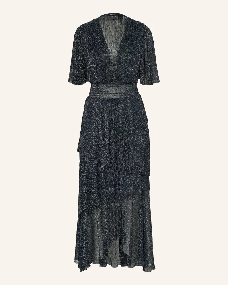 Maje Cocktailkleid mit Glitzergarn Dunkelblau