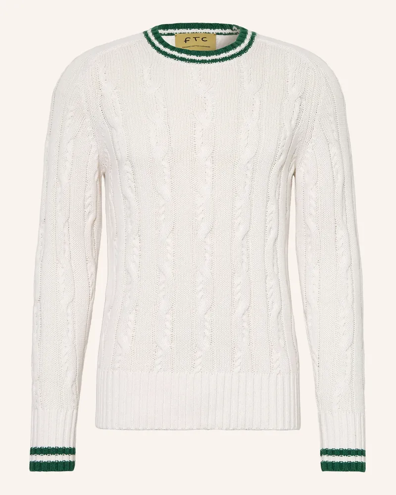 FTC Cashmere Pullover Mit Cashmere weiss Ecru