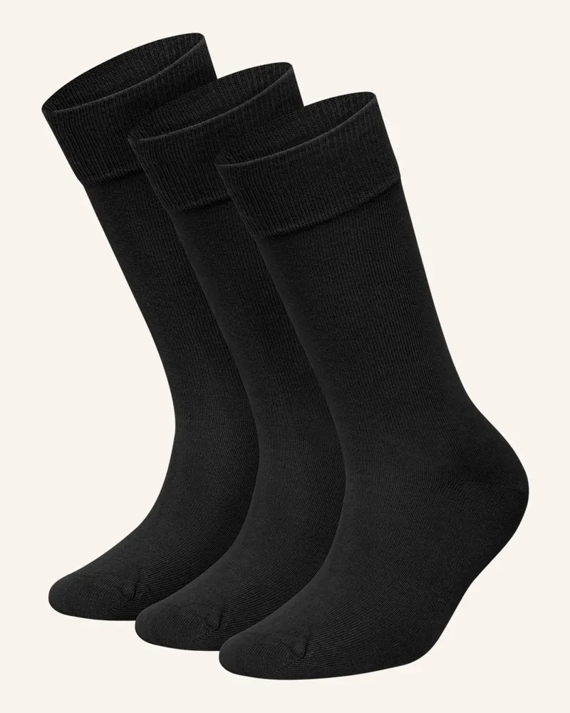 DillySocks 3er-Pack Socken ONE COLOR SMOOTH Schwarz