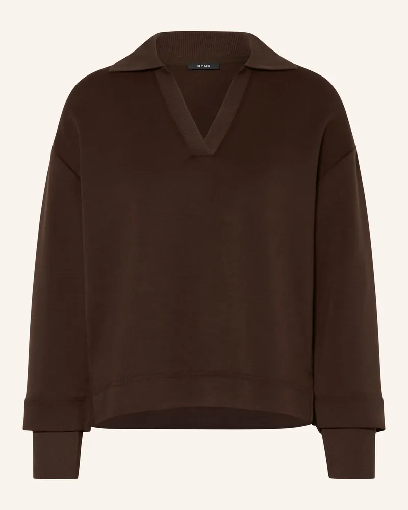 OPUS Sweatshirt Gyha braun Dunkelbraun