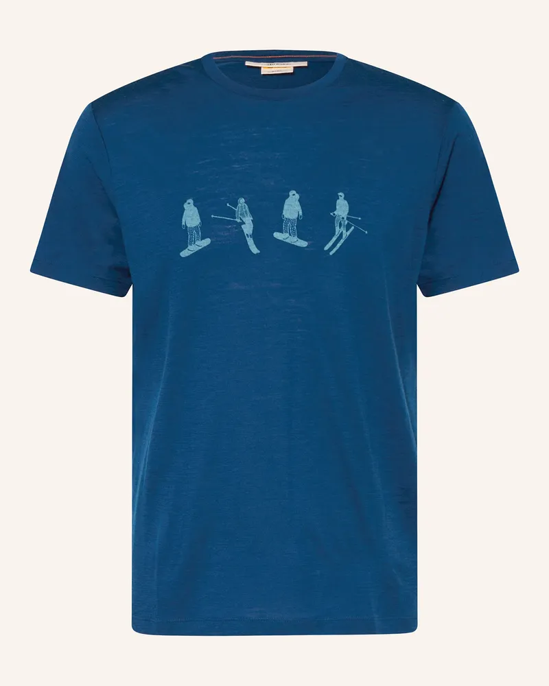 Icebreaker T-Shirt MER150 TECH LITE  SNOW aus Merinowolle Blau