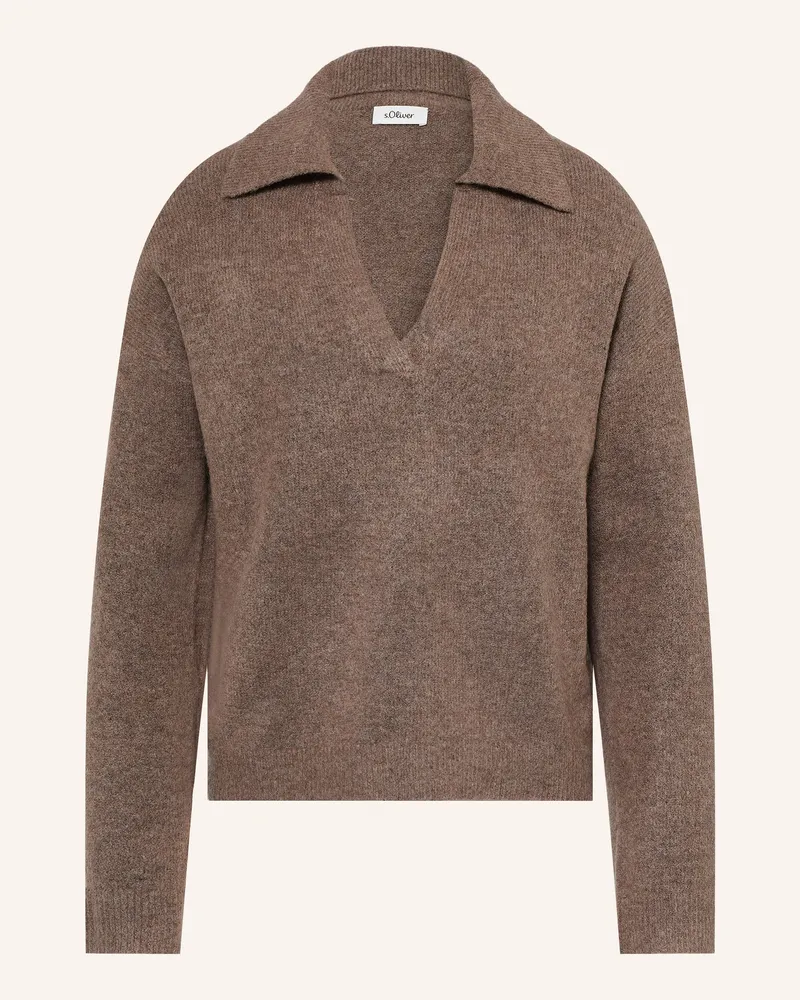 S.Oliver Pullover beige Braun