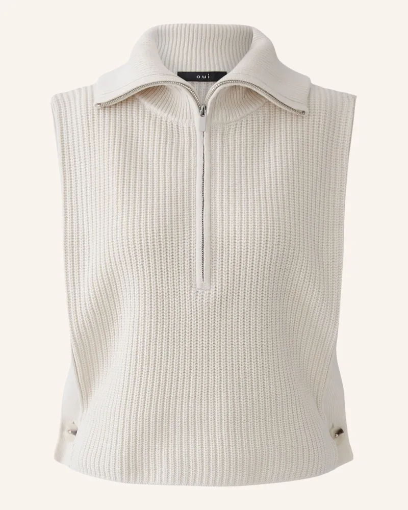 Oui  Pullover weiss Beige