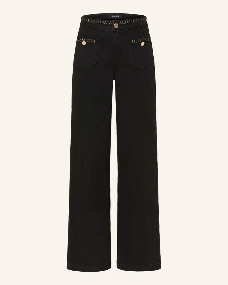 Joseph Ribkoff Wide Leg Jeans mit Glitzergarn 11