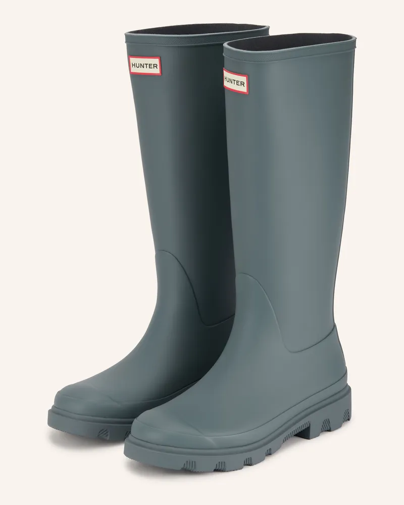 Hunter Gummistiefel Downpour Tall blau Blaugrau