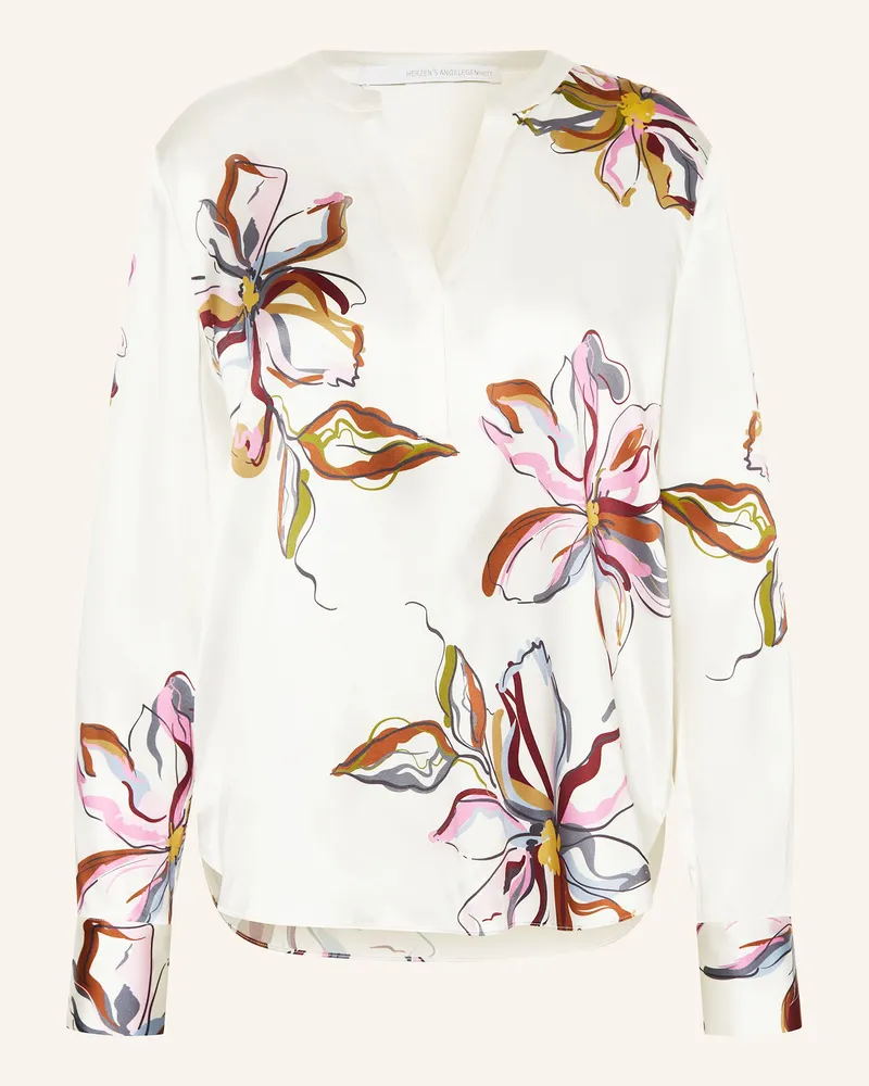 Herzen's Angelegenheit Blusenshirt aus Seide Weiss