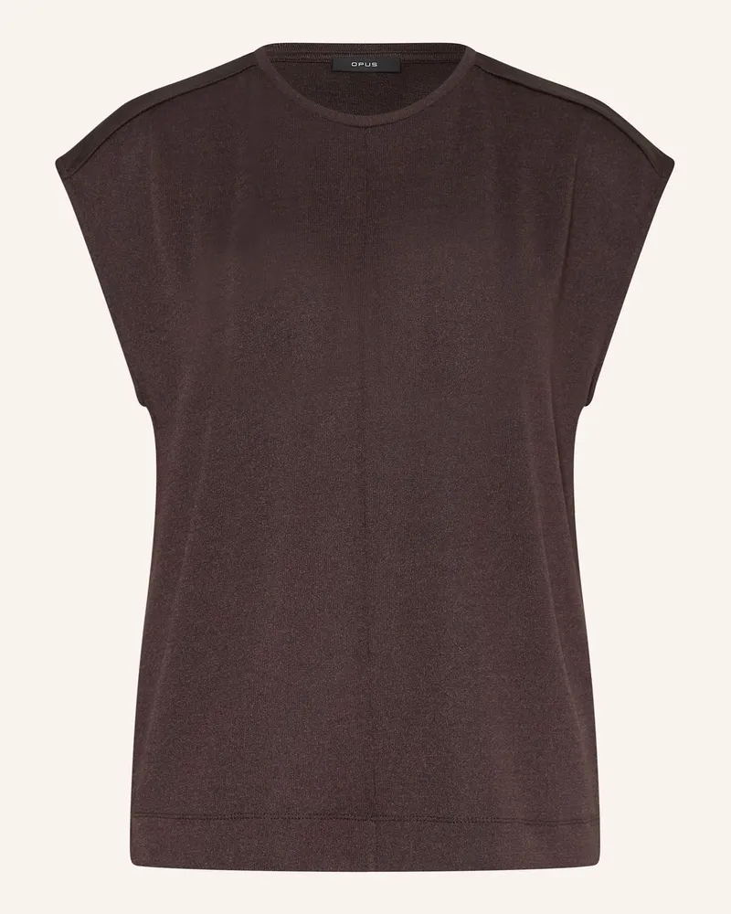 OPUS T-Shirt SLUMMI Dunkelbraun