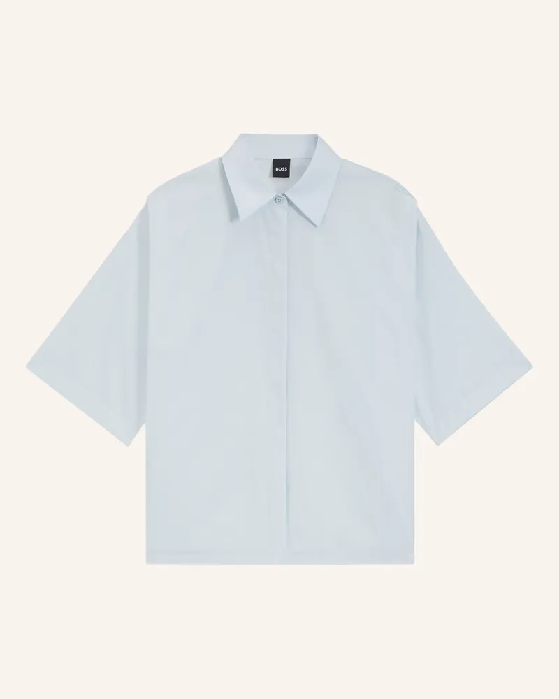 HUGO BOSS Business Bluse Bimina Relaxed Fit blau Blau