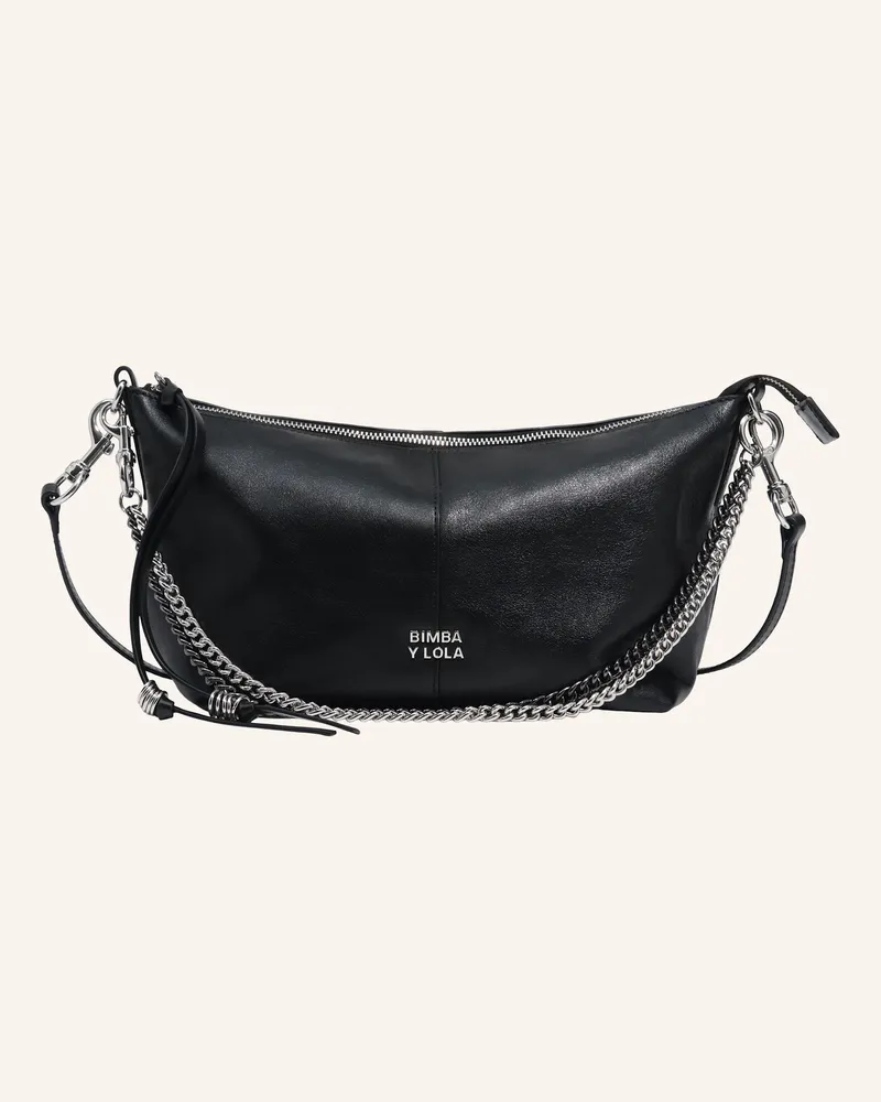 BIMBA Y LOLA Lederhandtasche schwarz Schwarz
