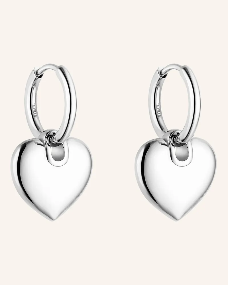 S.Oliver Creolen  Aus  Edelstahl silber Silber