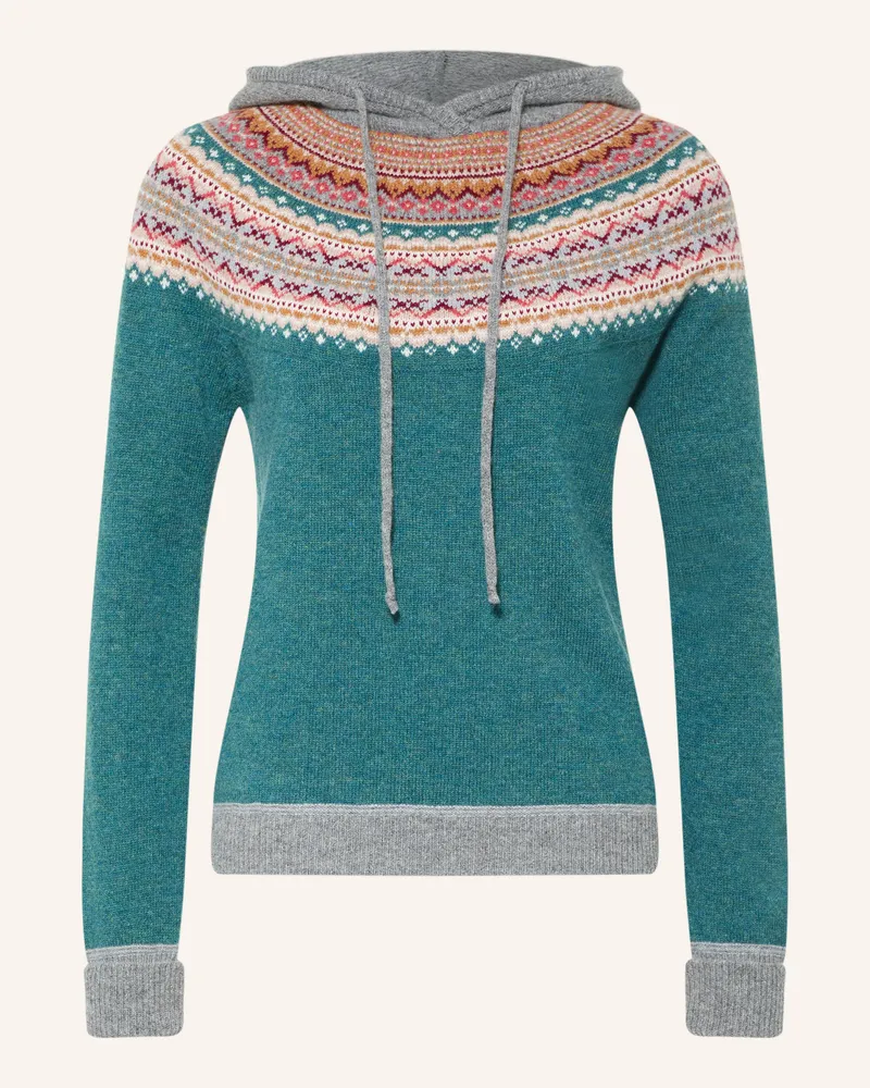 ERIBÉ Strick-Hoodie Alpine gruen Petrol