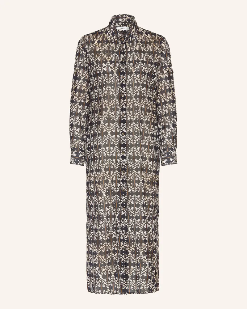 0039 Italy Hemdblusenkleid Schwarz