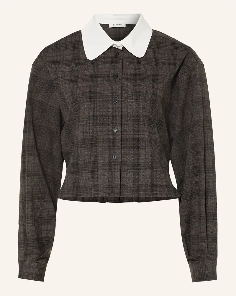 Sandro Bluse Mit Plissees grau Grau
