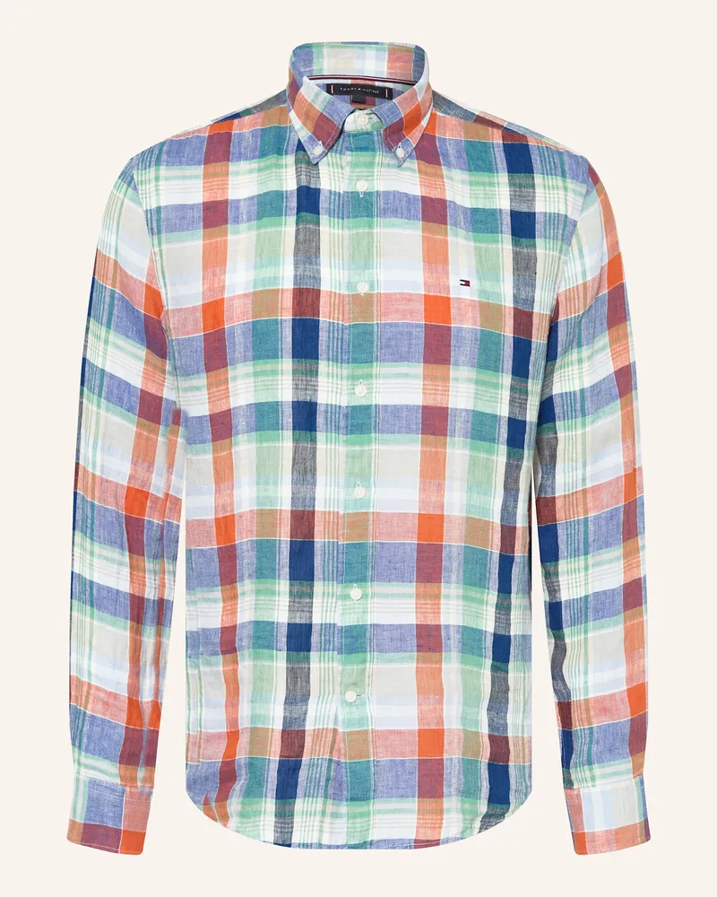 Tommy Hilfiger Leinenhemd Regular Fit Blau