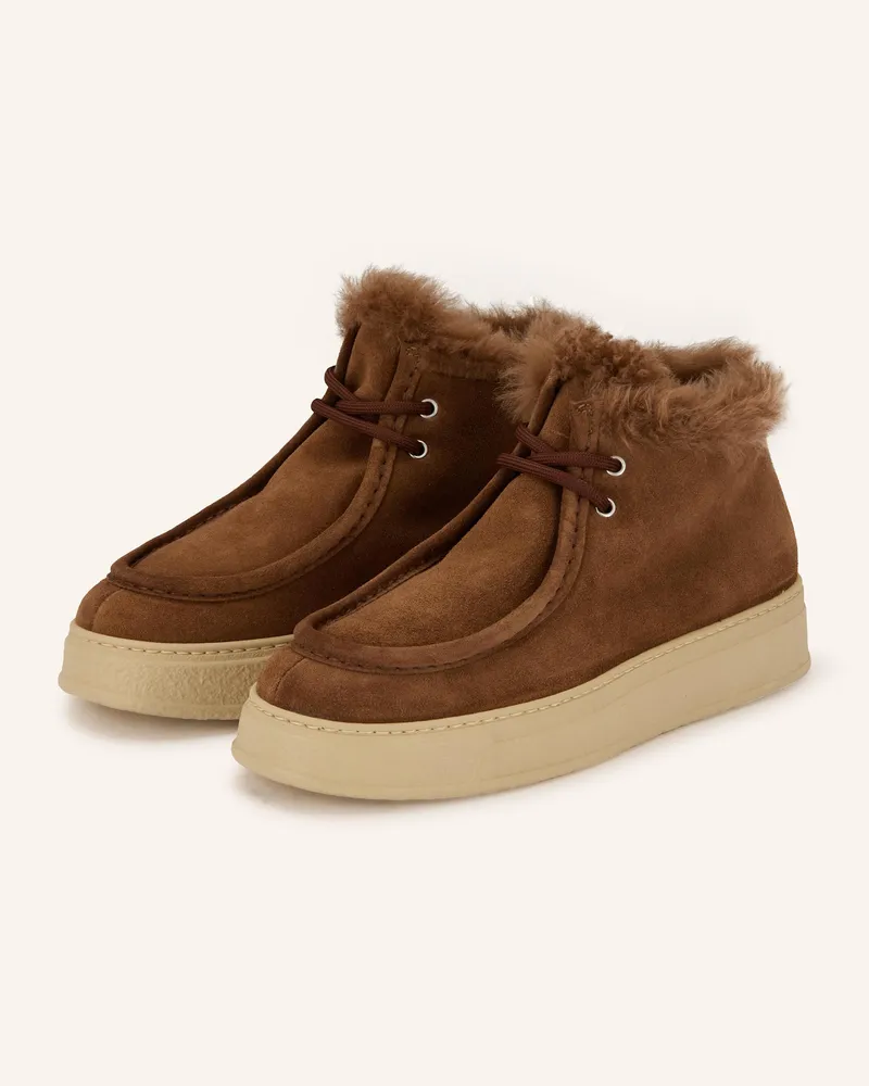 Attilio Giusti Leombruni Desert-Boots Giuly Winter braun Cognac