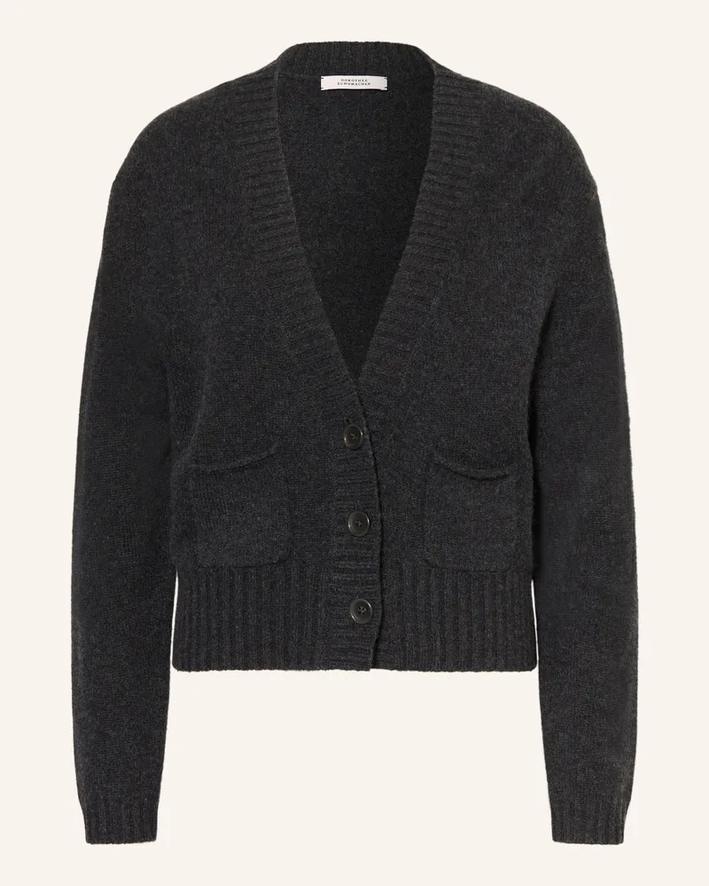 Dorothee Schumacher Strickjacke Foulard Statements Mit Cashmere grau Dunkelgrau