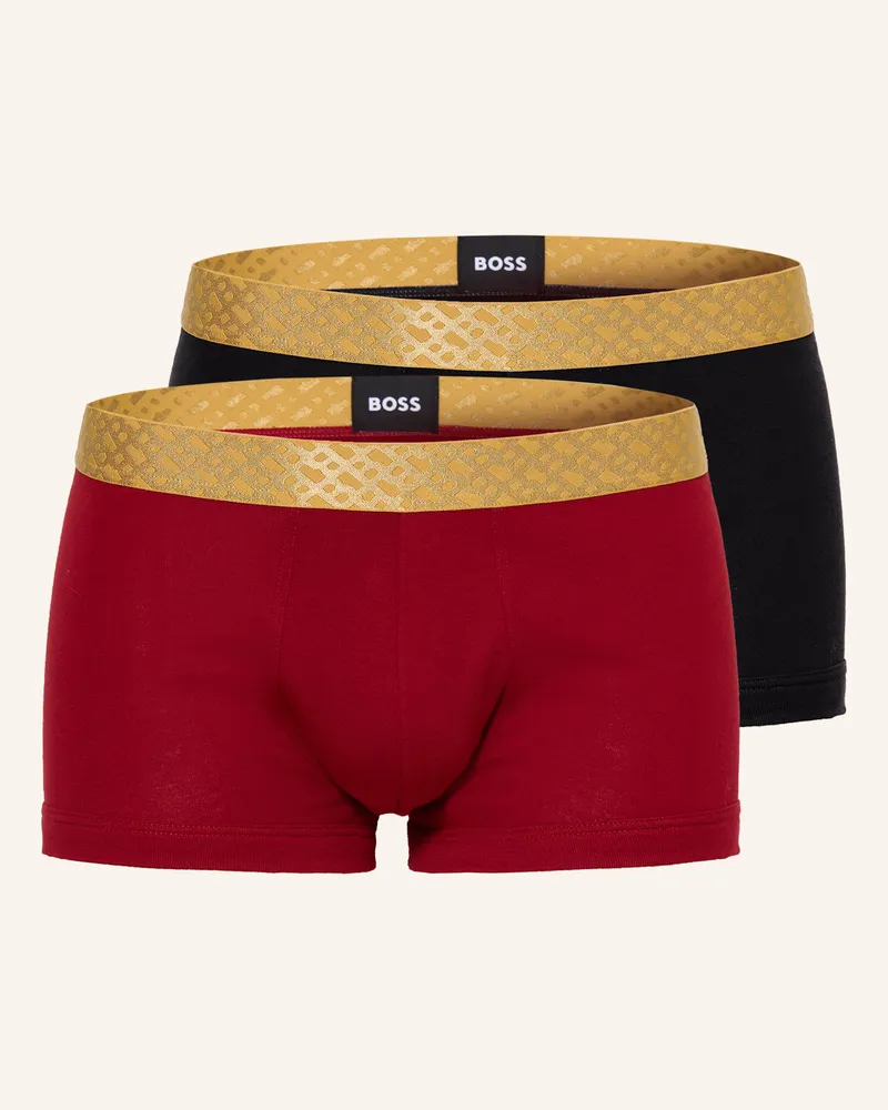 HUGO BOSS 2er-Pack Boxershorts Dunkelrot