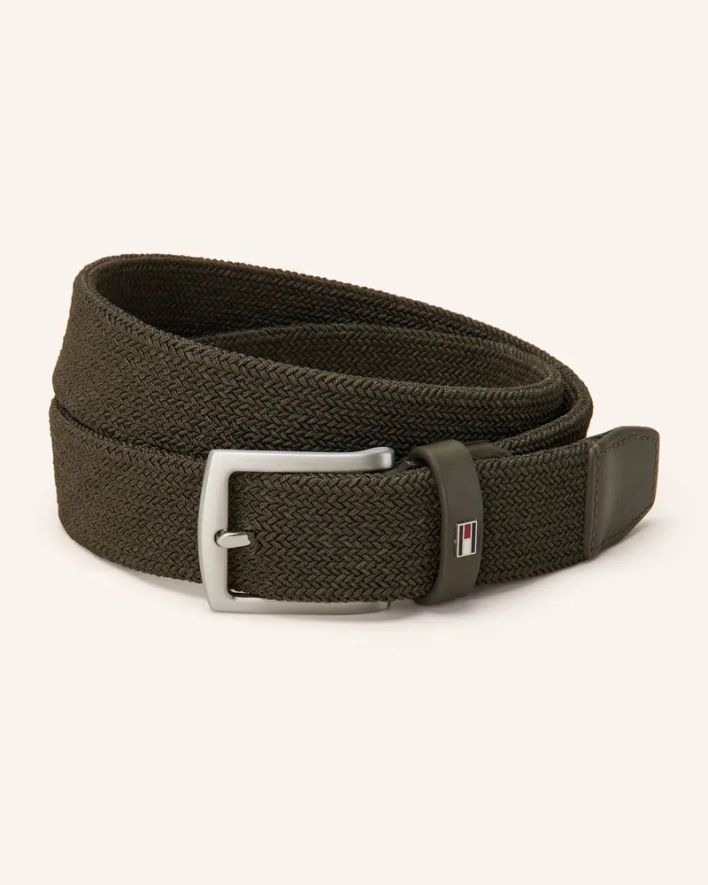 Tommy Hilfiger Flechtgürtel DENTON Oliv
