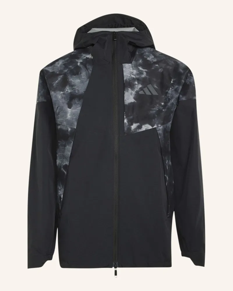 adidas Terrex Xperior 2.5-Lagen-Hybrid-Jacke, Primeknit, Sprühfärbung, Climaproof-Beschichtung schwarz Schwarz