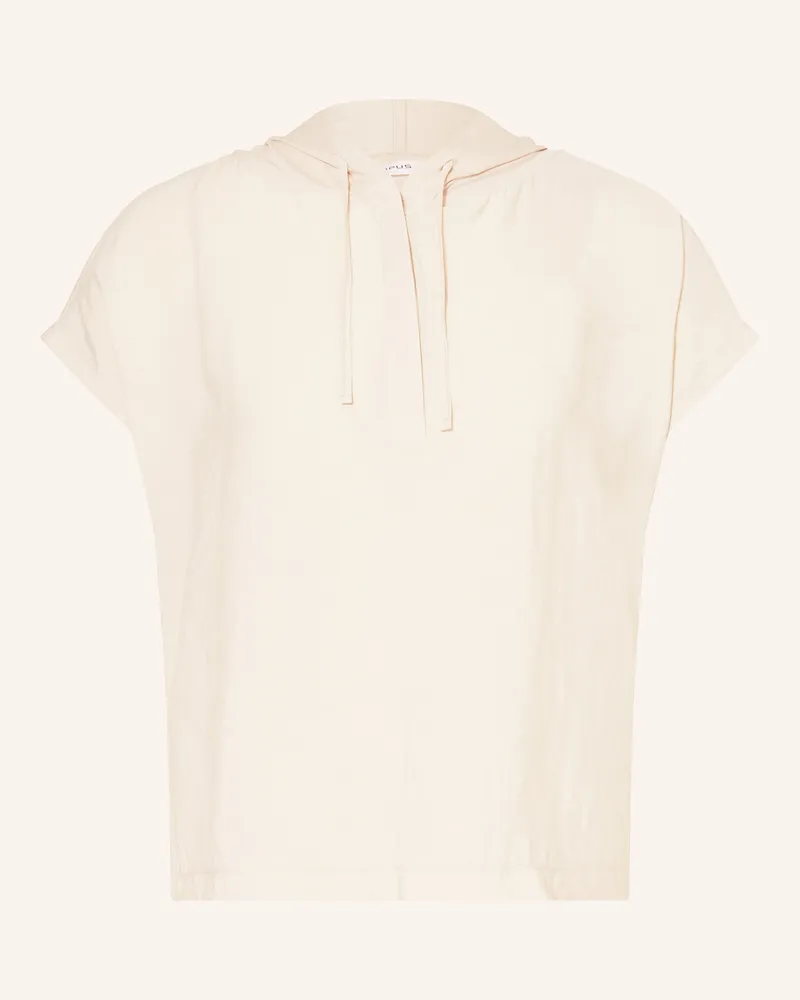 OPUS T-Shirt SEBU im Materialmix Creme