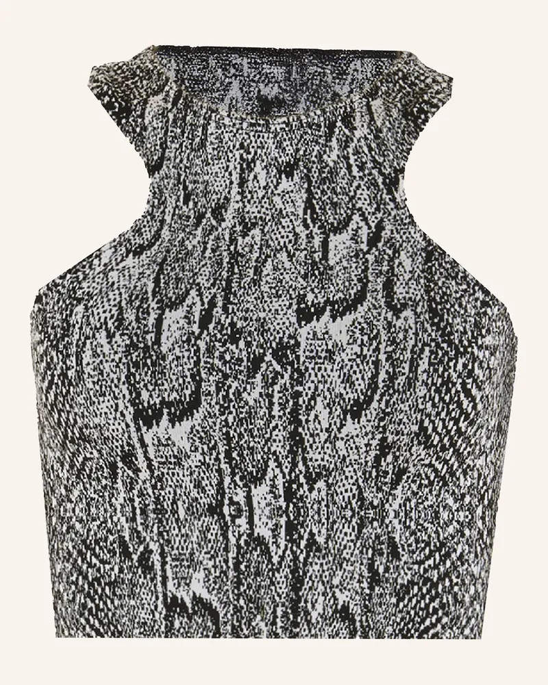 Wolford Top SEAMLESS PYTHON CROP TOP Weiss