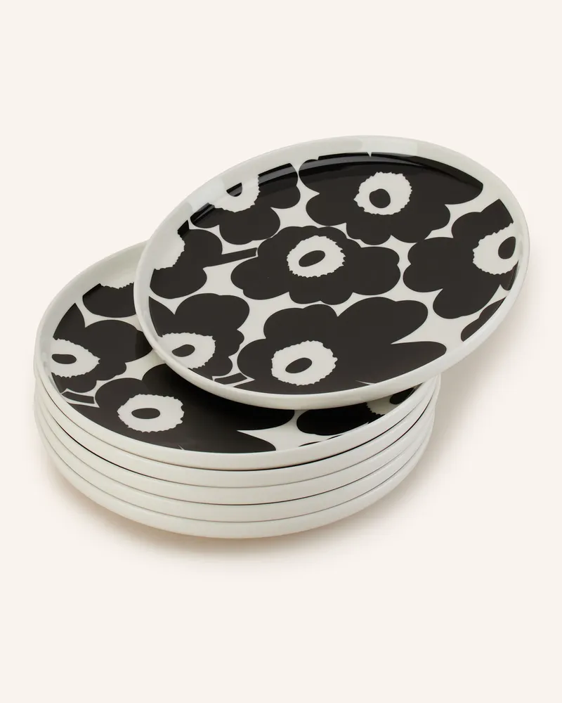 Marimekko 6er-Set Speiseteller OIVA/UNIKKO Creme