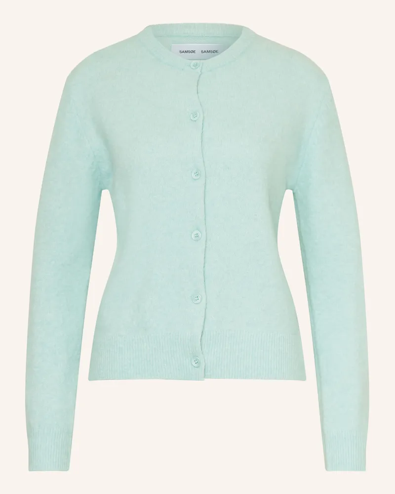 Samsøe & Samsøe Strickjacke Nor Mit Alpaka gruen Mint