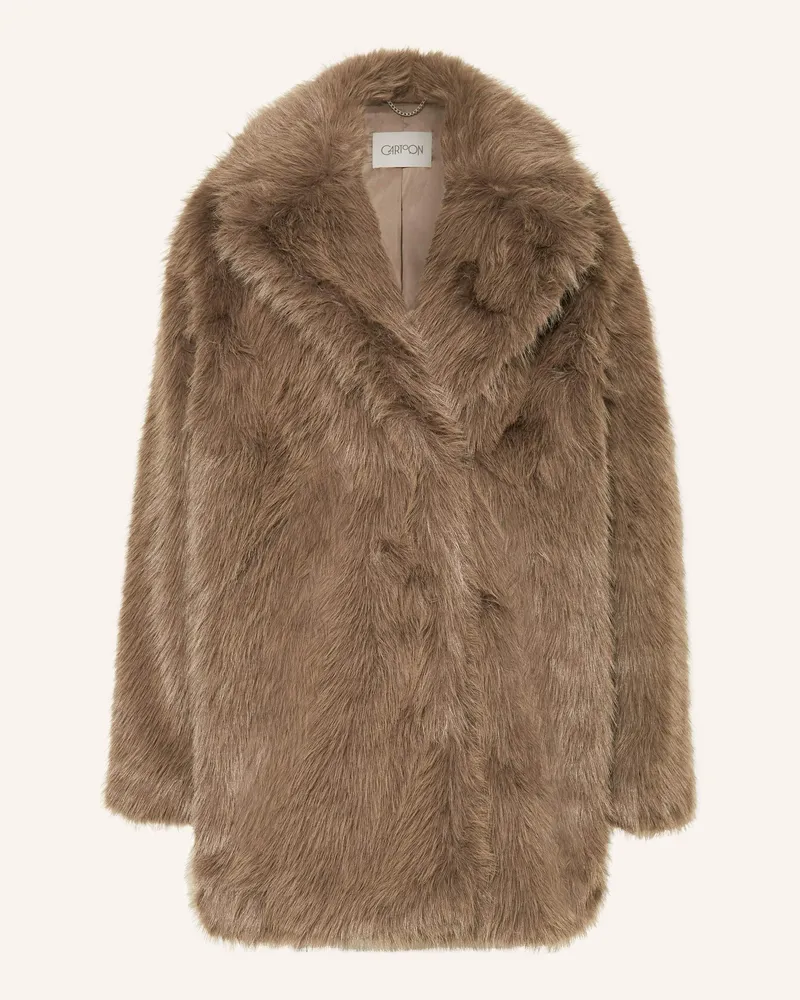 Cartoon Kunstfell-Mantel beige Beige