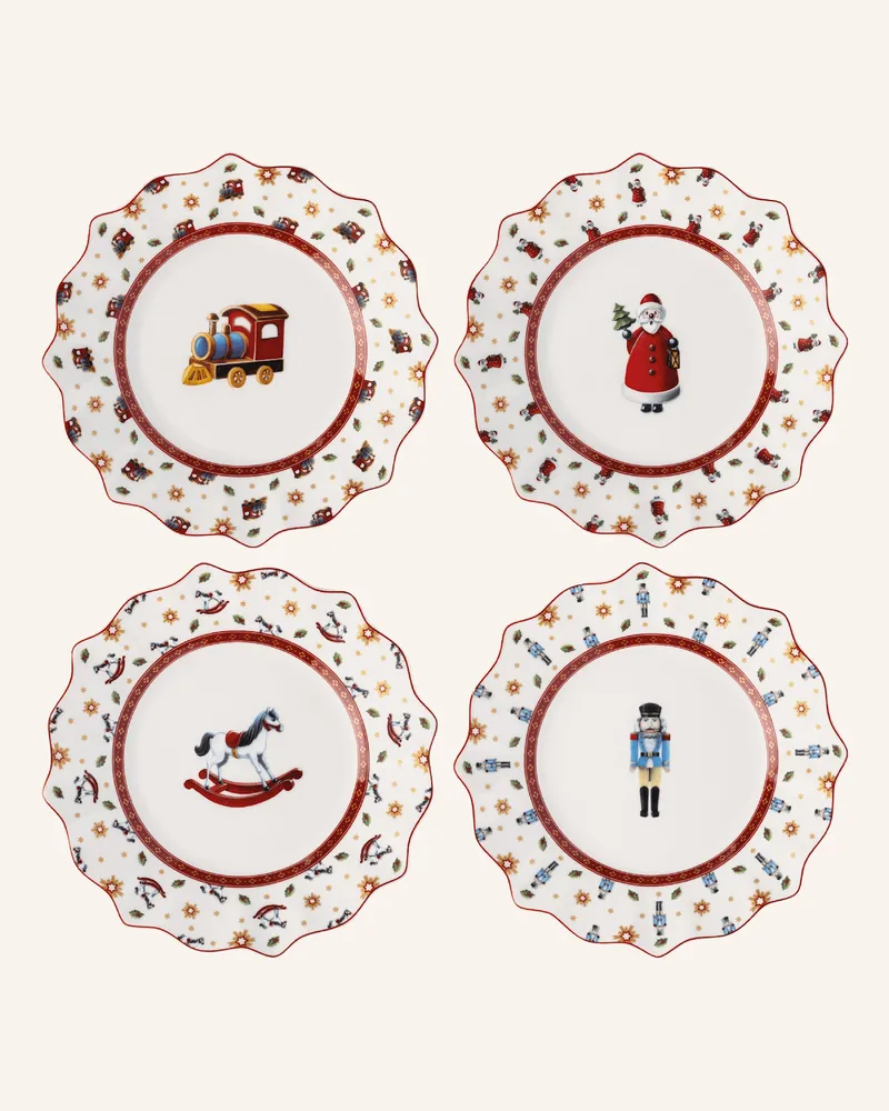 Villeroy & Boch Teller-Set, Jubiläum, 4-Teilig Toy's Delight weiss Gelb