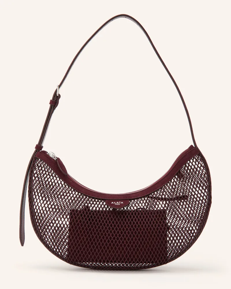 Alaïa Schultertasche Demi Lune rot Dunkelrot