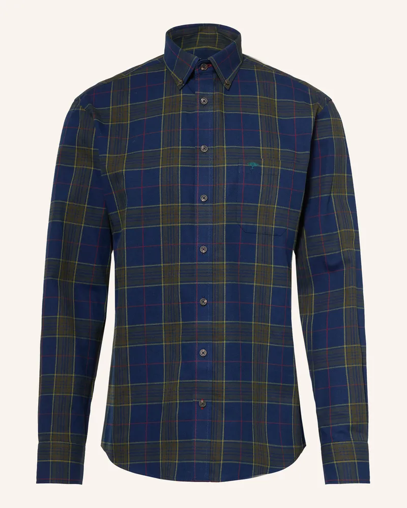 Fynch-Hatton Hemd Regular Fit blau Dunkelblau