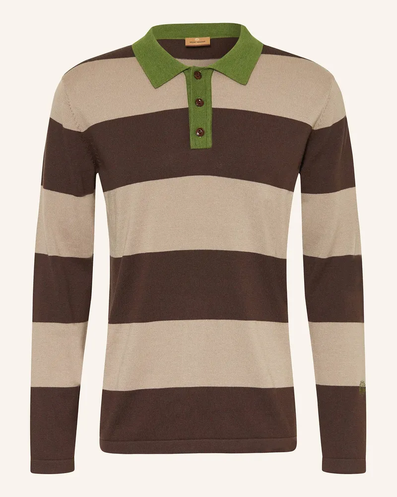 Mos Mosh Strick-Poloshirt MMGROYAL Dunkelbraun
