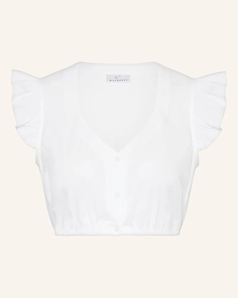 WALDORFF Dirndlbluse mit Volants Weiss