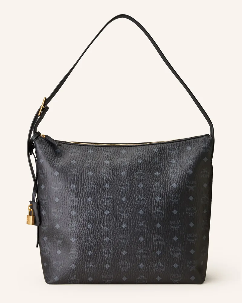 MCM Beuteltasche Aren Visetos Large schwarz Schwarz