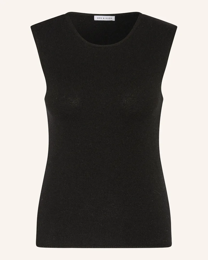 Mrs & HUGS Stricktop mit Cashmere Schwarz