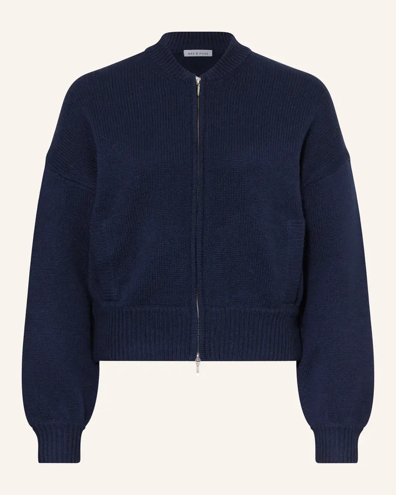 Mrs & HUGS Strickjacke Dunkelblau