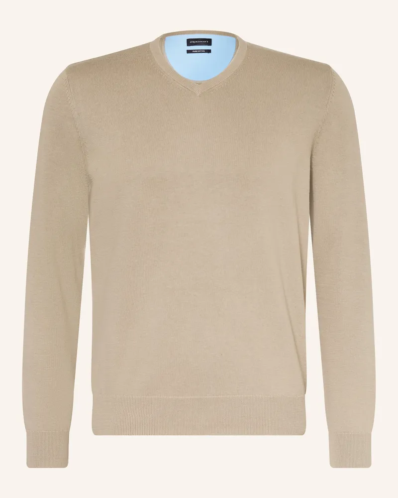 Strokesman's Strokesman Pullover gruen Taupe