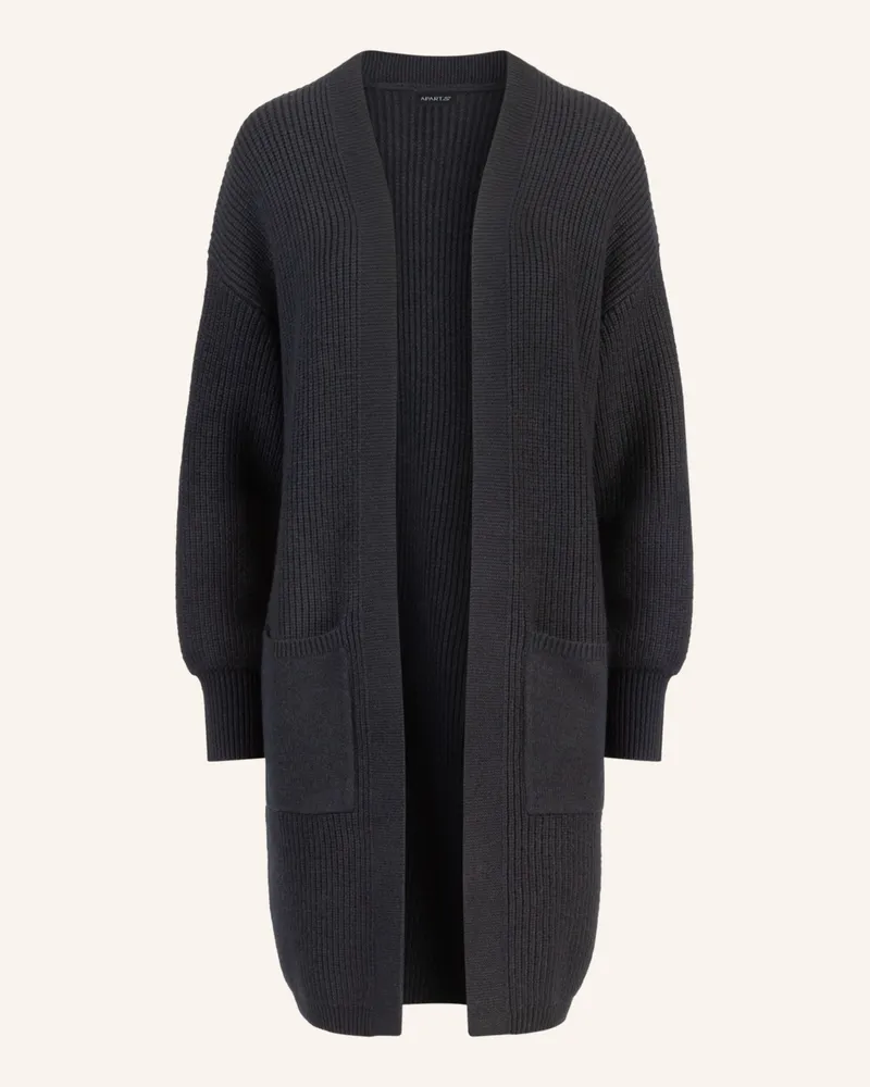 Apart Lange Strickjacke Dunkelblau